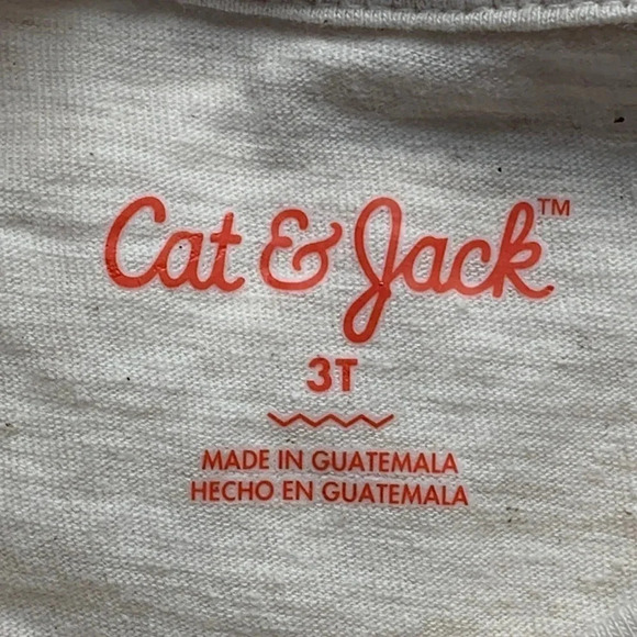 Cat & Jack Crewneck Tee Shirt 3T Toddler color Oatmeal Heather - Picture 3 of 6